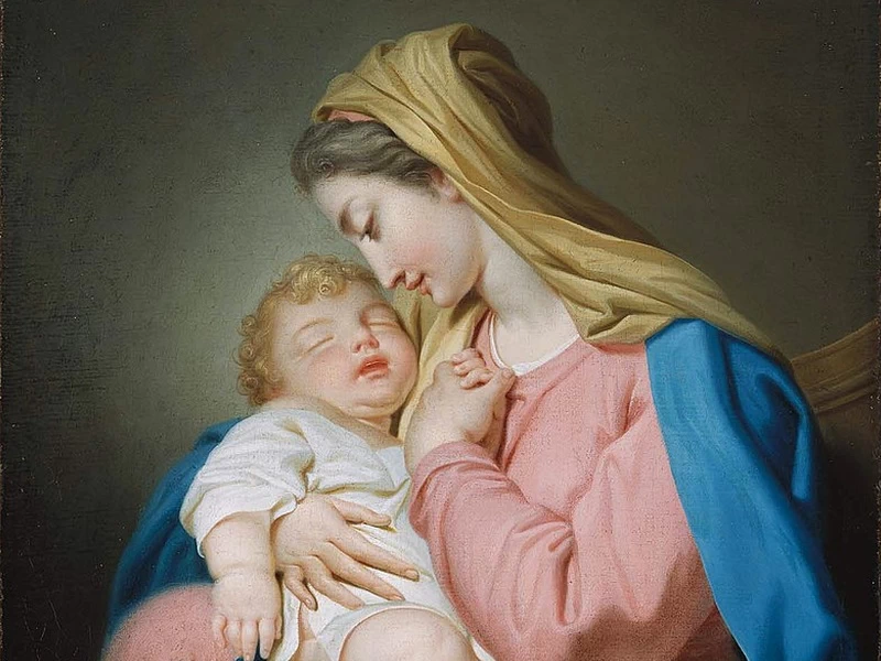 1721-Domenico Corvi - Madonna col Bambino